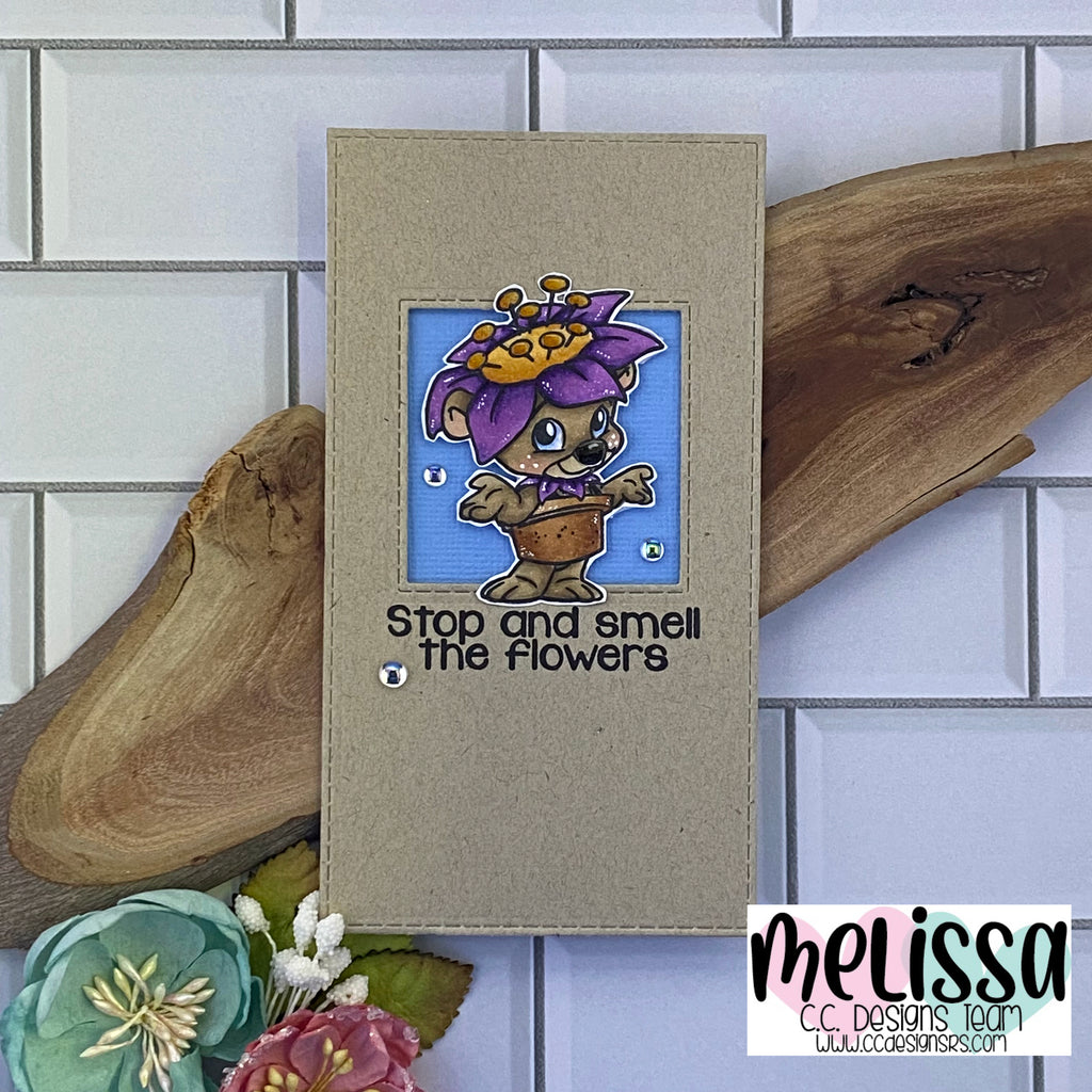 Potted Animals - Mini Slimline Card