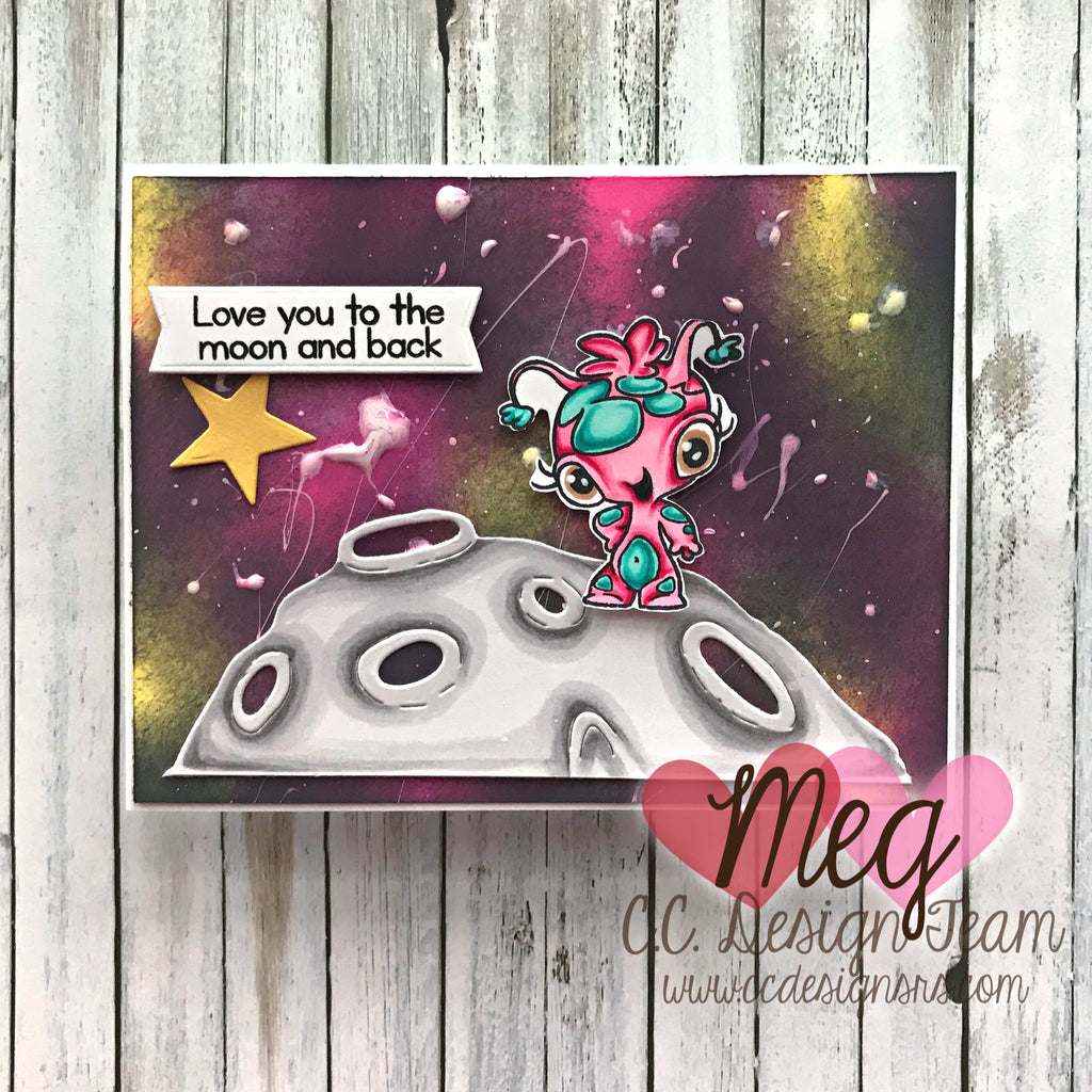 Galaxy Background with "Astronaut and Aliens"