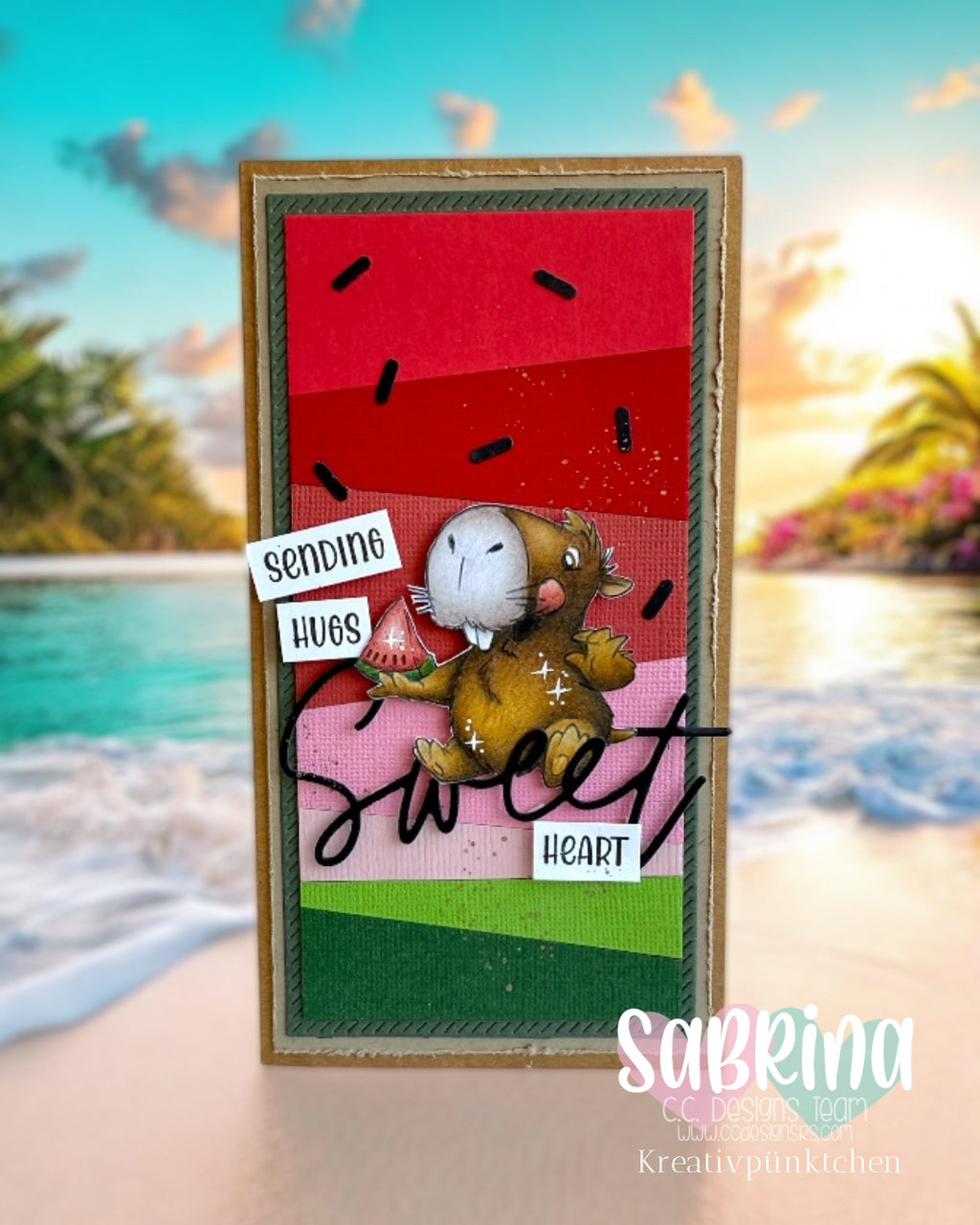 Playful Watermelon Design meets adorable Capybara