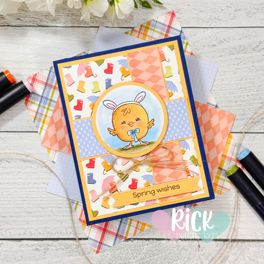 Spring Animal Card | Clean Spring Card with Bold Layers