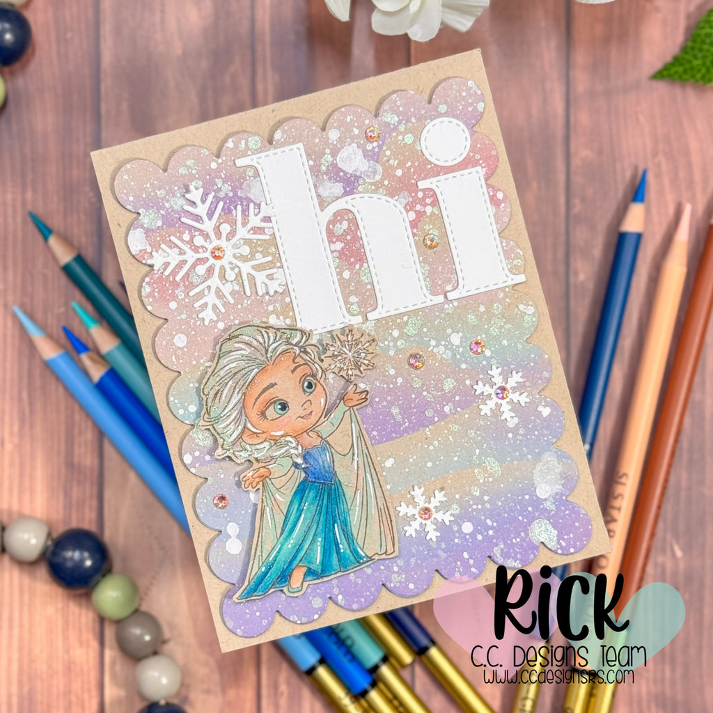 Winter Hi Card Featuring the Let It Snow Stamp Set