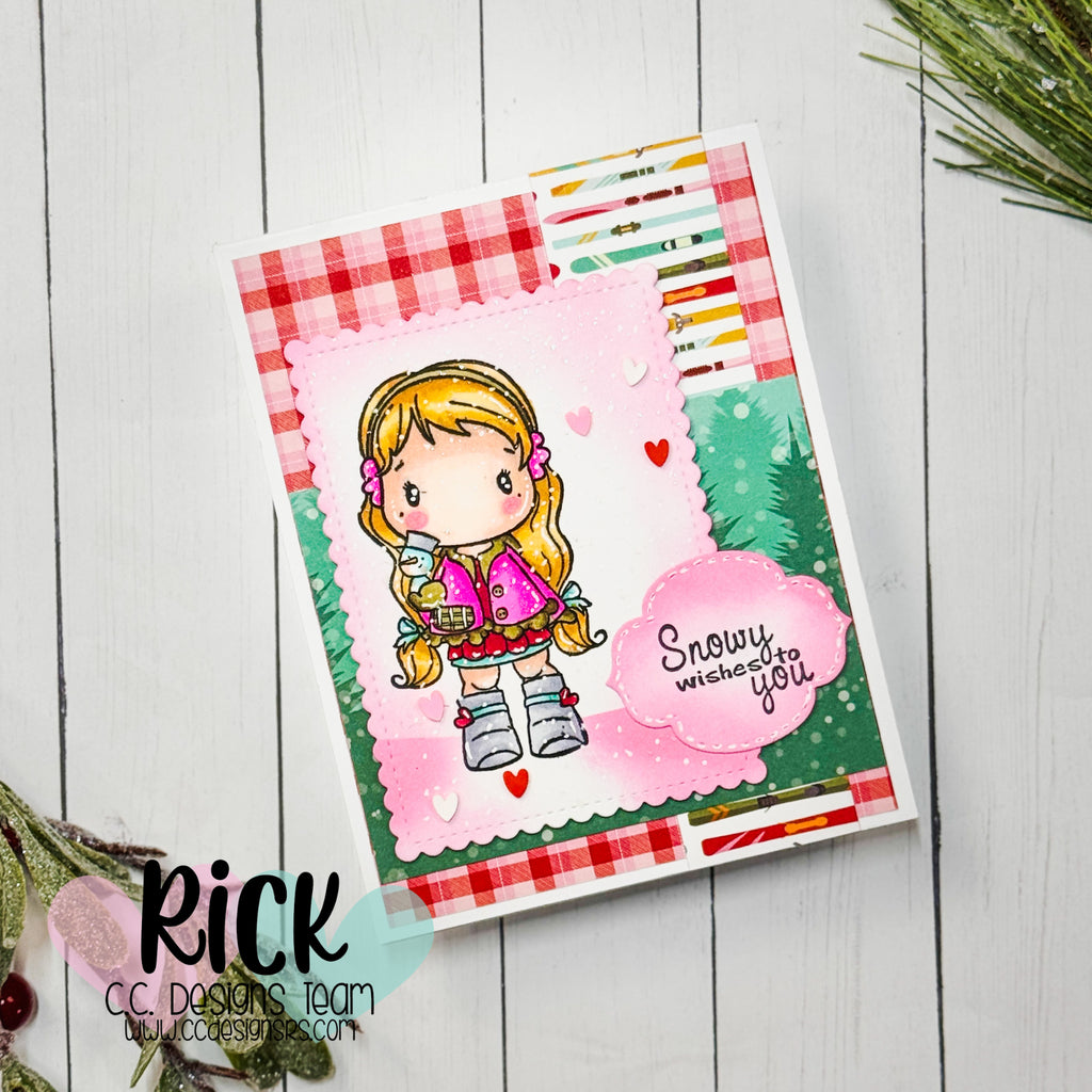 Creating a Cozy Winter Card with C. C. Designs Stamps