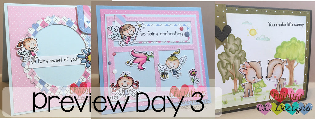 July Preview Day 3: Fairies, Create-A-Scene, Background Stamps