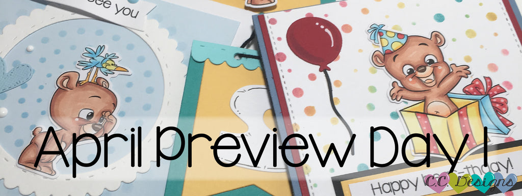 April Preview Day 1: Bears Clear Stamp Set and 2 new Stencils