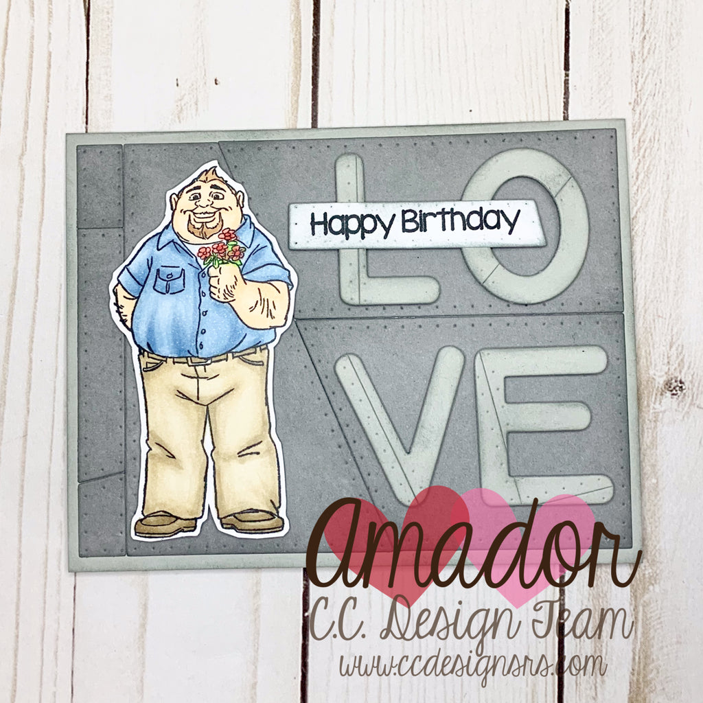 Easy Masculine Card with Oscar for C.C. Designs