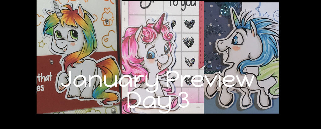January Preview Day 3: Unicorns Stamp Set