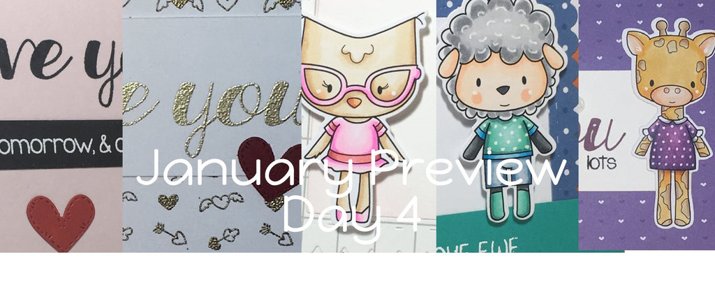 January Preview Day 4: Valentine Animals Set & Love you Sentiment Set