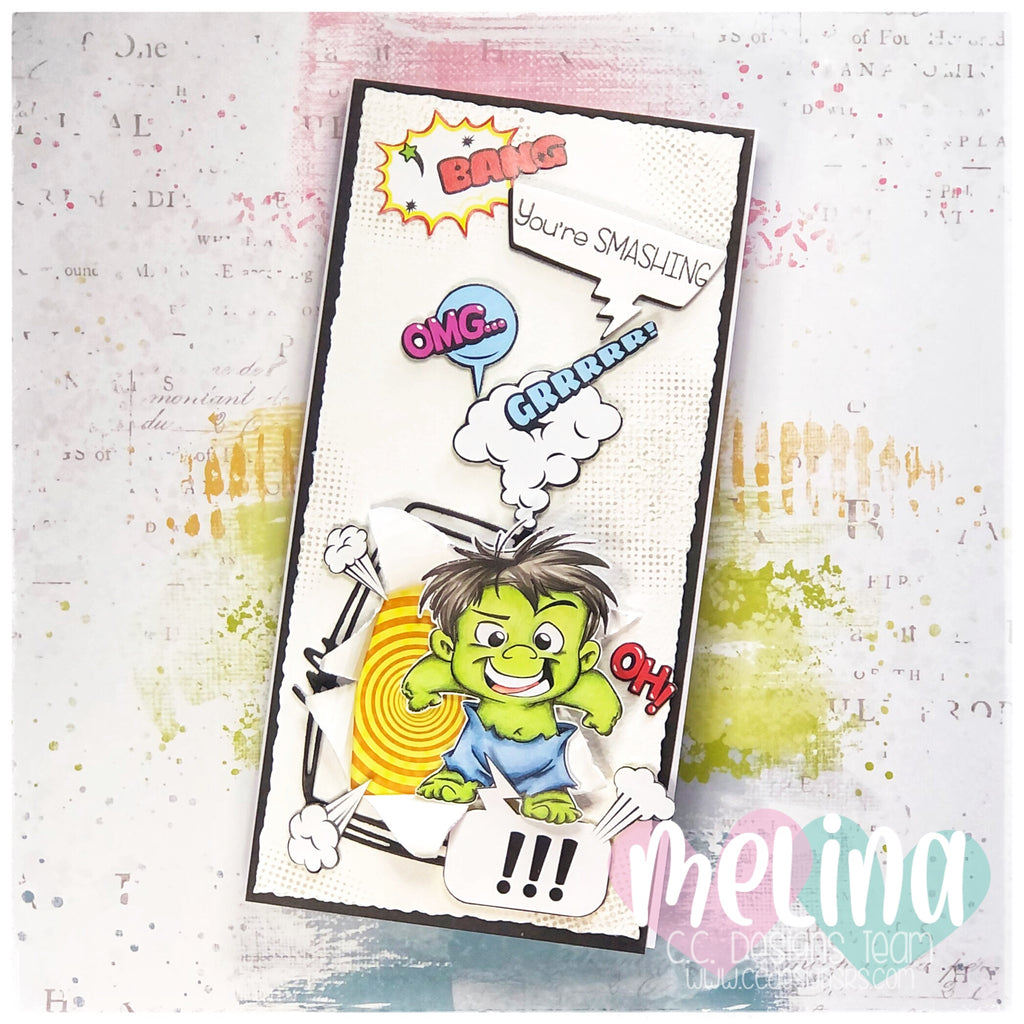 Hulk at C.C. Designs - You‘re SMASHING Slimline Card