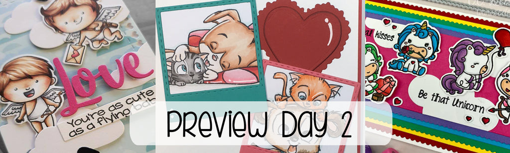 January 2021 Preview Day 2 - Lovey Critters, Cupid Love, and Unicorn Friends