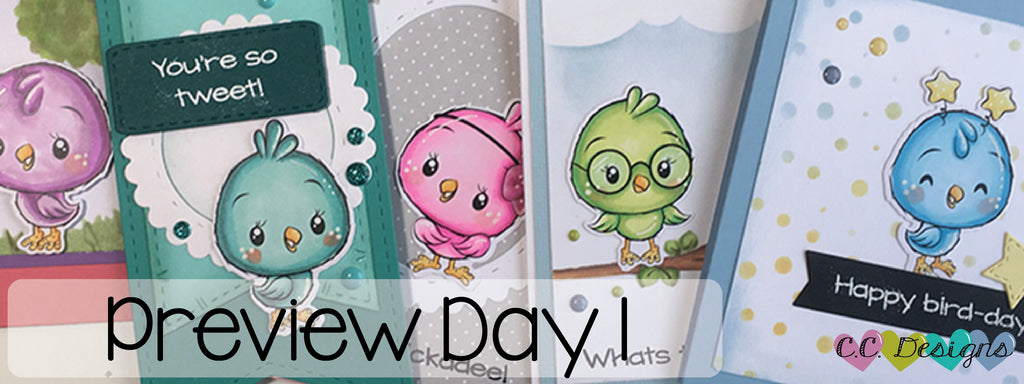 May Preview Day 1: Cutie Birds and Clouds & Grasses Stencil