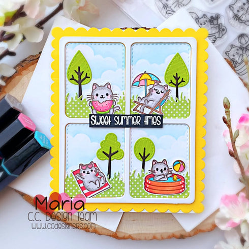 Cat Summer Clear Stamp Set