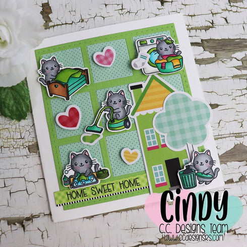 Cat Chores Clear Stamp Set