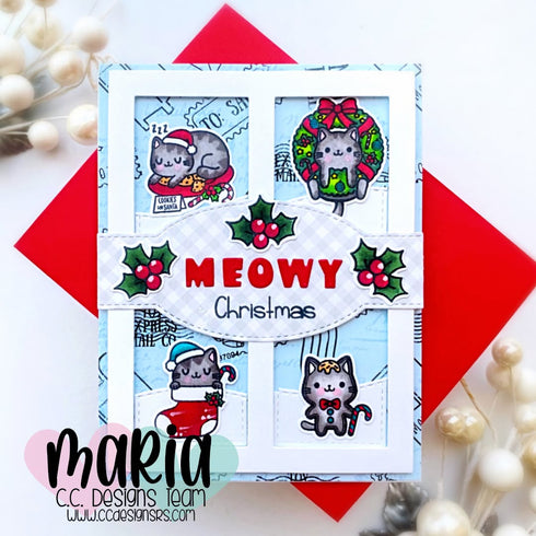 Cat Christmas Clear Stamp Set
