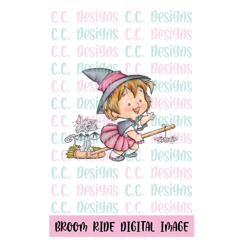 Broom Ride DIGITAL STAMP