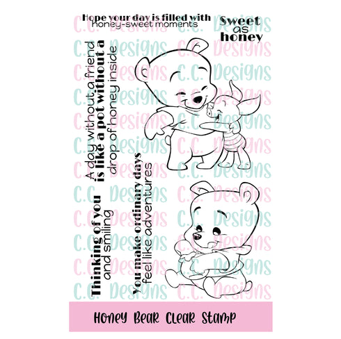 !New Honey Bear Clear Stamp Set