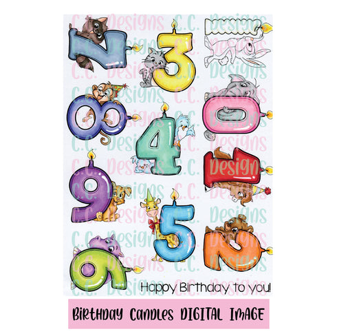 Birthday Candles DIGITAL STAMP
