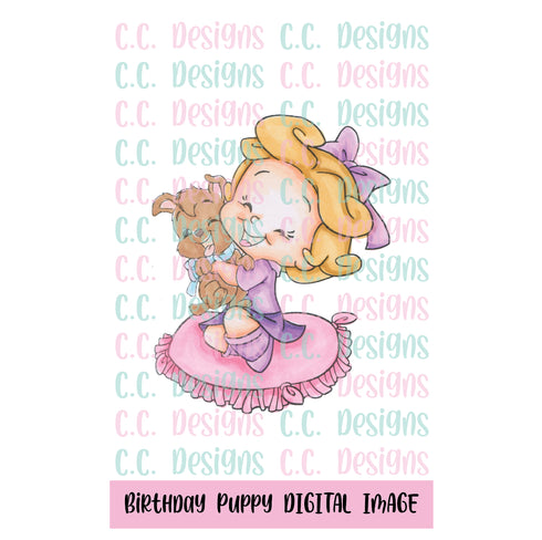 Birthday Puppy DIGITAL STAMP