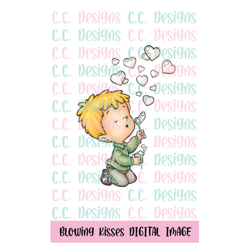 Blowing Kisses DIGITAL STAMP