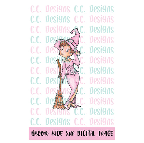 Broom Ride Sue DIGITAL STAMP