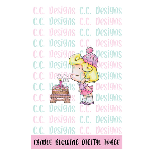 Candle Blowing DIGITAL STAMP