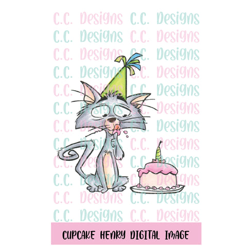 Cupcake Kitty DIGITAL STAMP