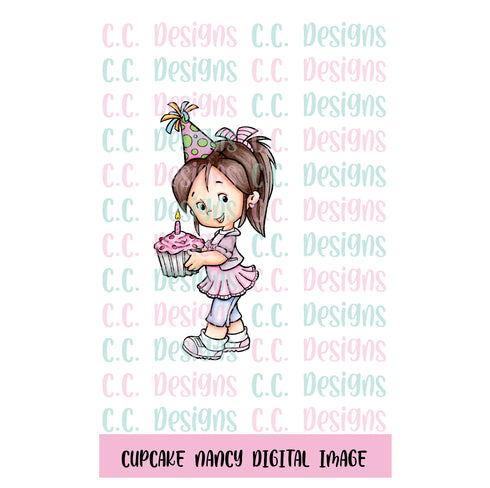 Cupcake Nancy DIGITAL STAMP
