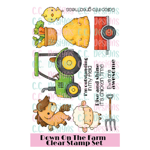 !New Down On The Farm Clear Stamp Set