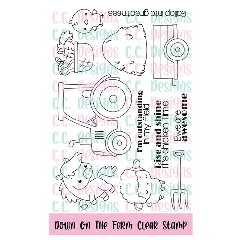 !New Down On The Farm Clear Stamp Set
