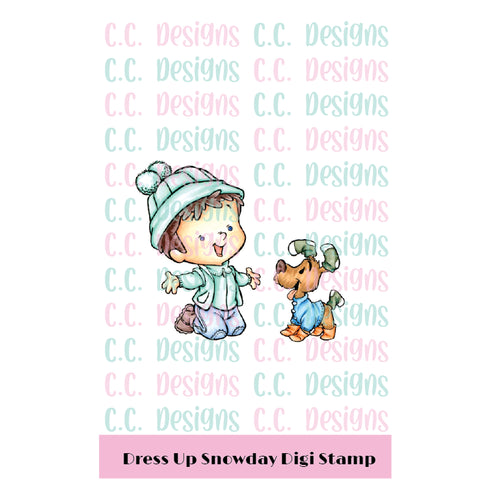 Dress Up Snow Day DIGITAL STAMP