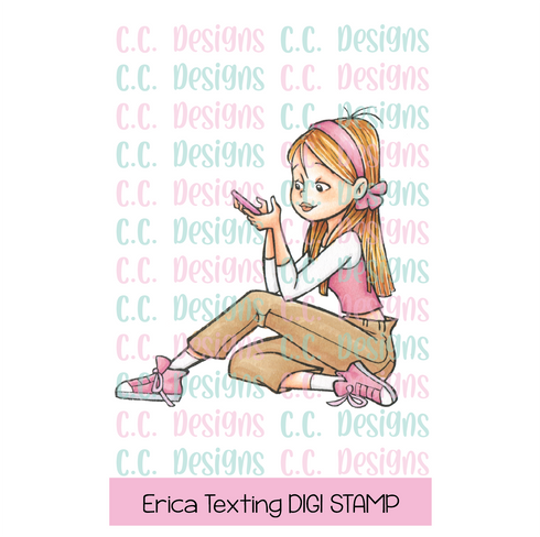 Erica Texting DIGITAL STAMP