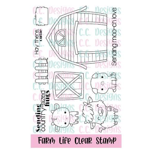 !New Farm Life Clear Stamp Set