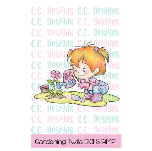 Gardening Twila DIGITAL STAMP