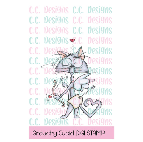Grouchy Cupid DIGITAL STAMP