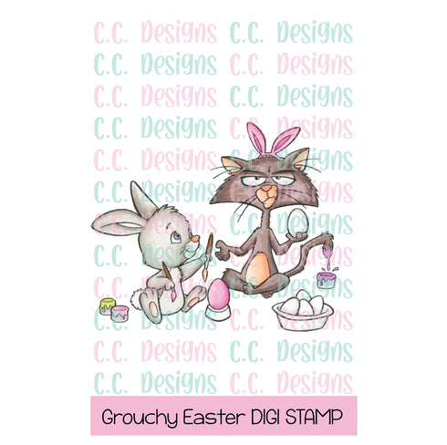 Grouchy Easter DIGITAL STAMP