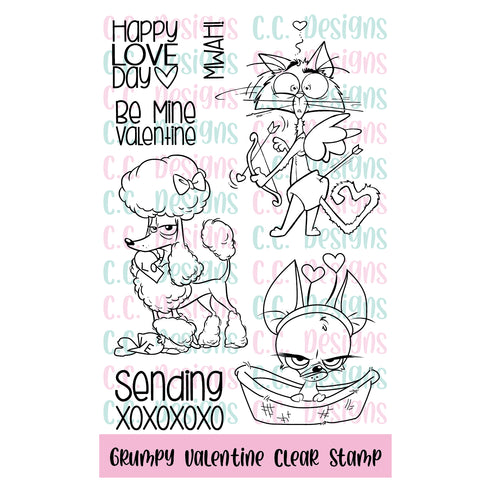 Grumpy Valentine Clear Stamp Set