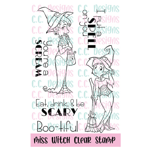 *NEW Miss Witch Stamp Set