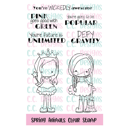 *New Pink Green Stamp Set