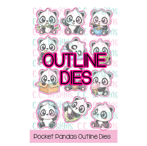 Pocket Panda Outline Dies