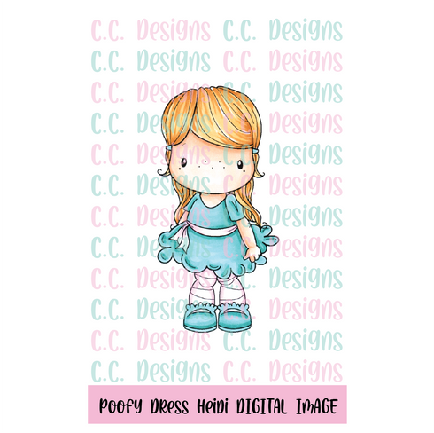 Poofy Dress Heidi DIGITAL STAMP