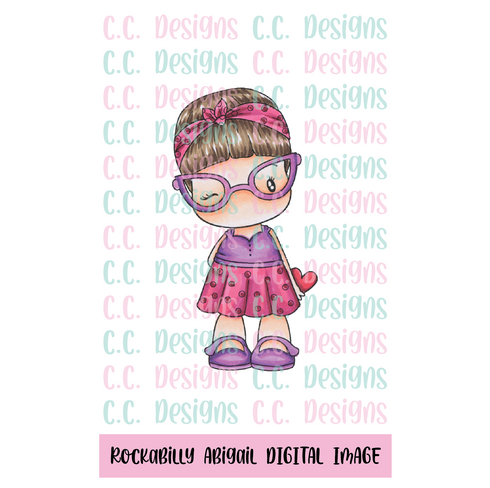 Rockabilly Abigail DIGITAL STAMP