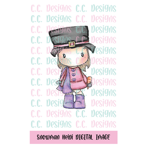Snowman Heidi DIGITAL STAMP