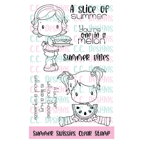 Summer Swissies Clear Stamp Set