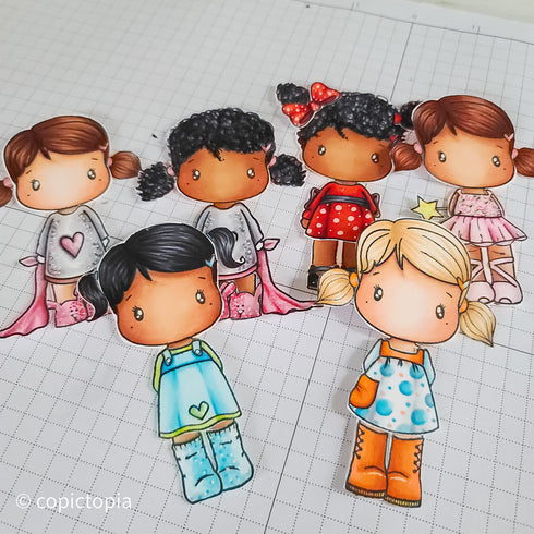 Dress Up Swissie Clear Stamp Set