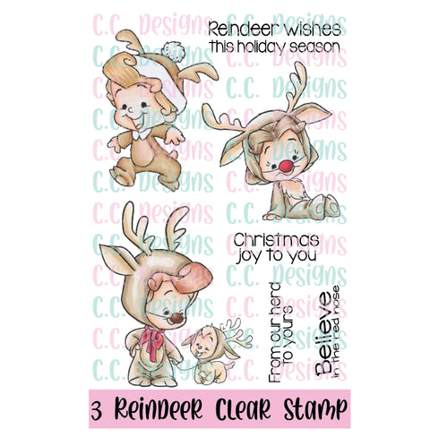 3 Reindeers Clear Stamp Set