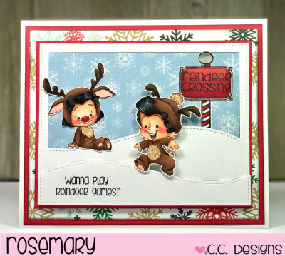 3 Reindeers Clear Stamp Set