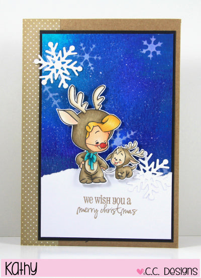 3 Reindeers Clear Stamp Set