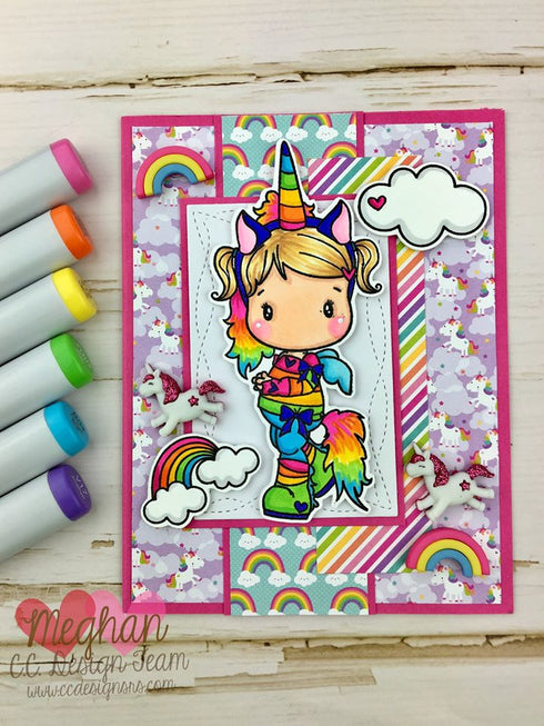 Unicorn & Rainbow Clear Stamp Set