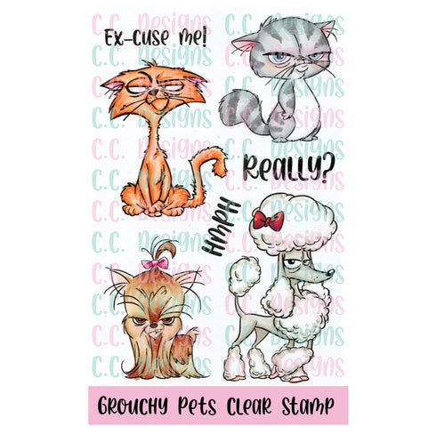Grouchy Pets Clear Stamp Set