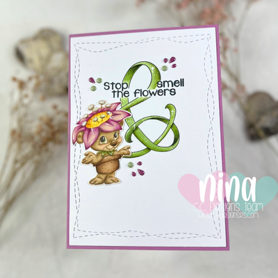 Big hello with flowers