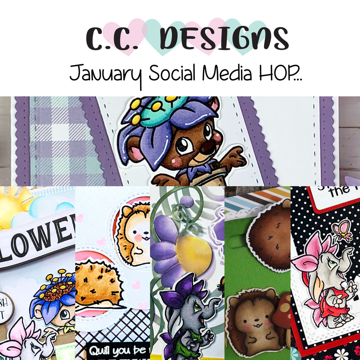January 2023 NEW RELEASE Social Media Hop C.C. Designs Rubber Stamps